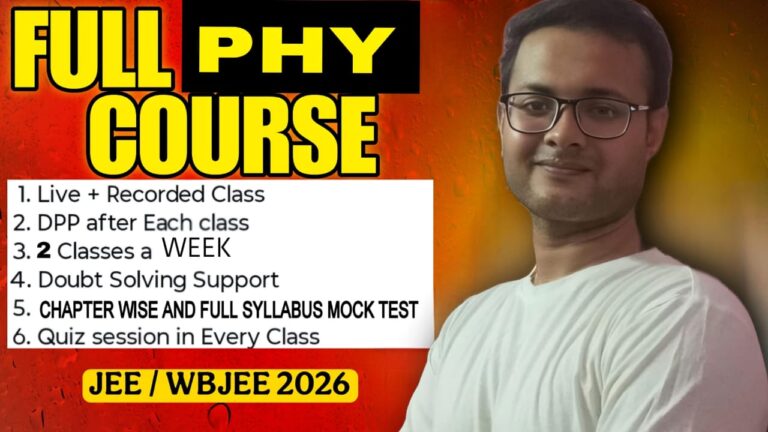 Physics Full Course for WBJEE/JEE 2026